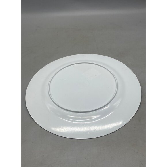 Christmas plate tray plastic Santa scarf hat red green 11" READ - Picture 2 of 5